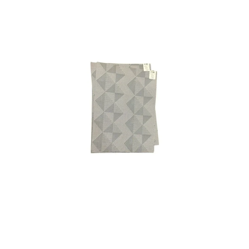 Set of 3 Chilewich Quilted Placemats Grey Tuxedo